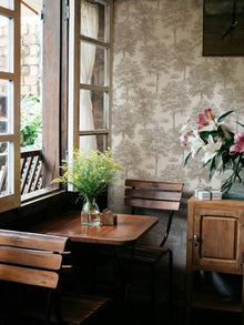 Chestnut Tree Ecru Victorian Wallpaper by Coordonné