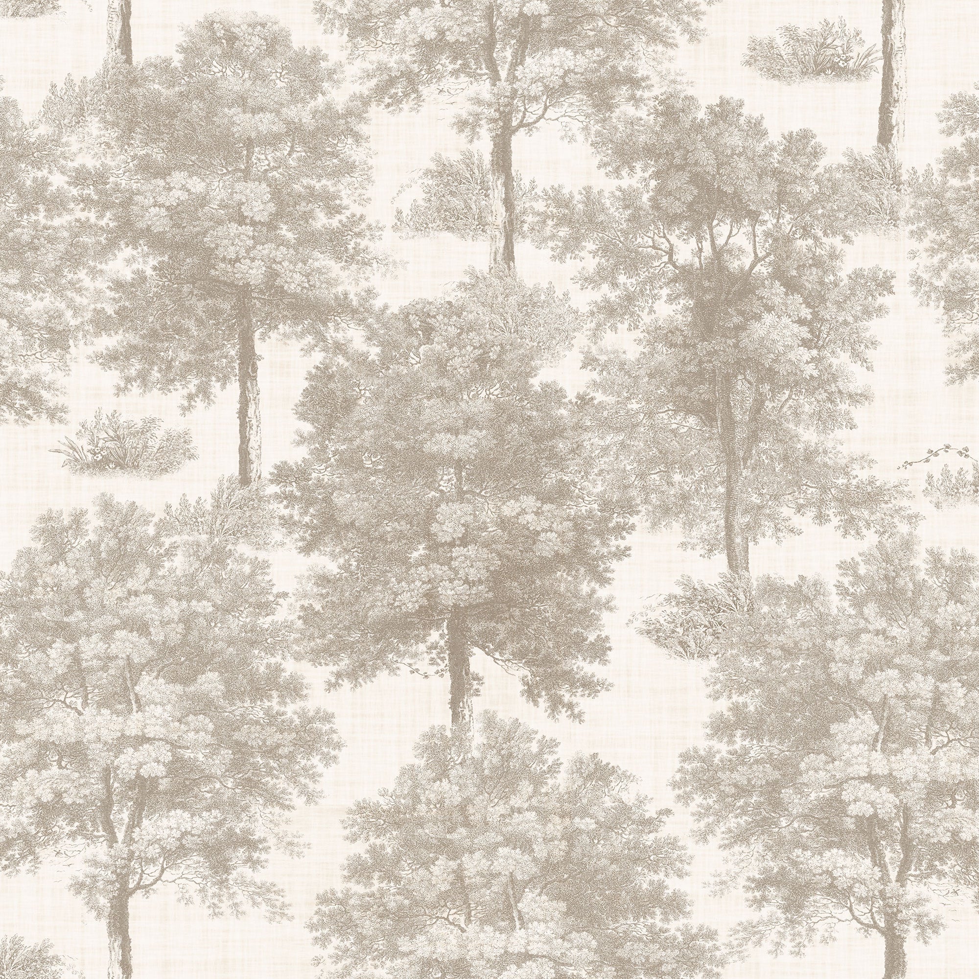 Chestnut Tree Ecru Victorian Wallpaper by Coordonné