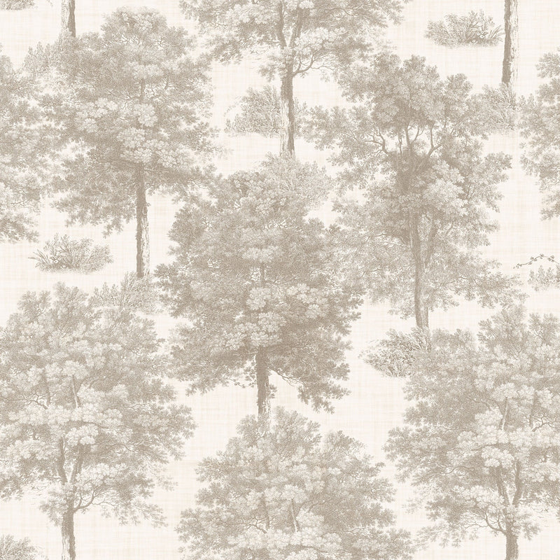 Chestnut Tree Ecru Victorian Wallpaper by Coordonné