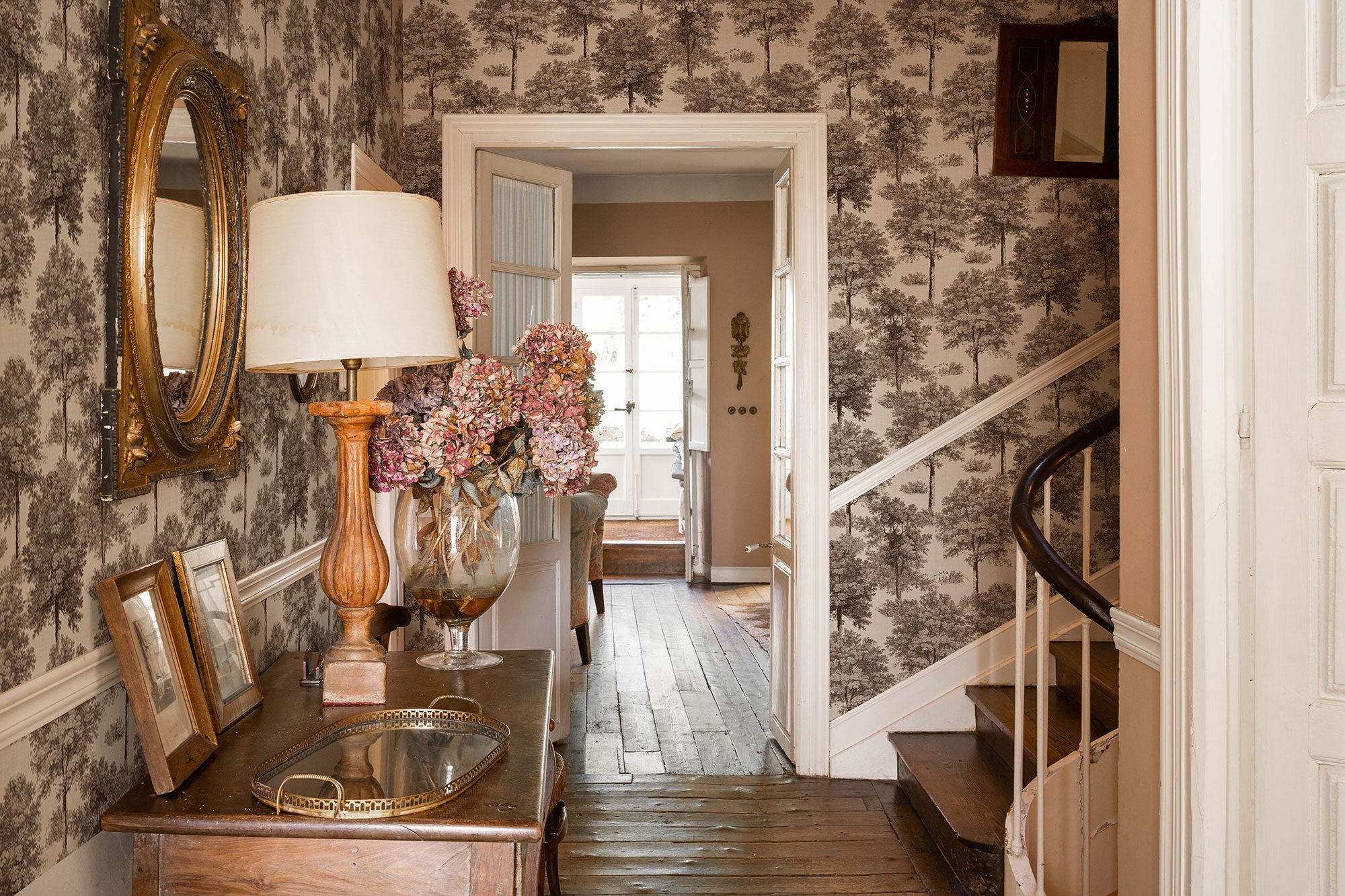 Chestnut Tree Clay Victorian Wallpaper by Coordonné