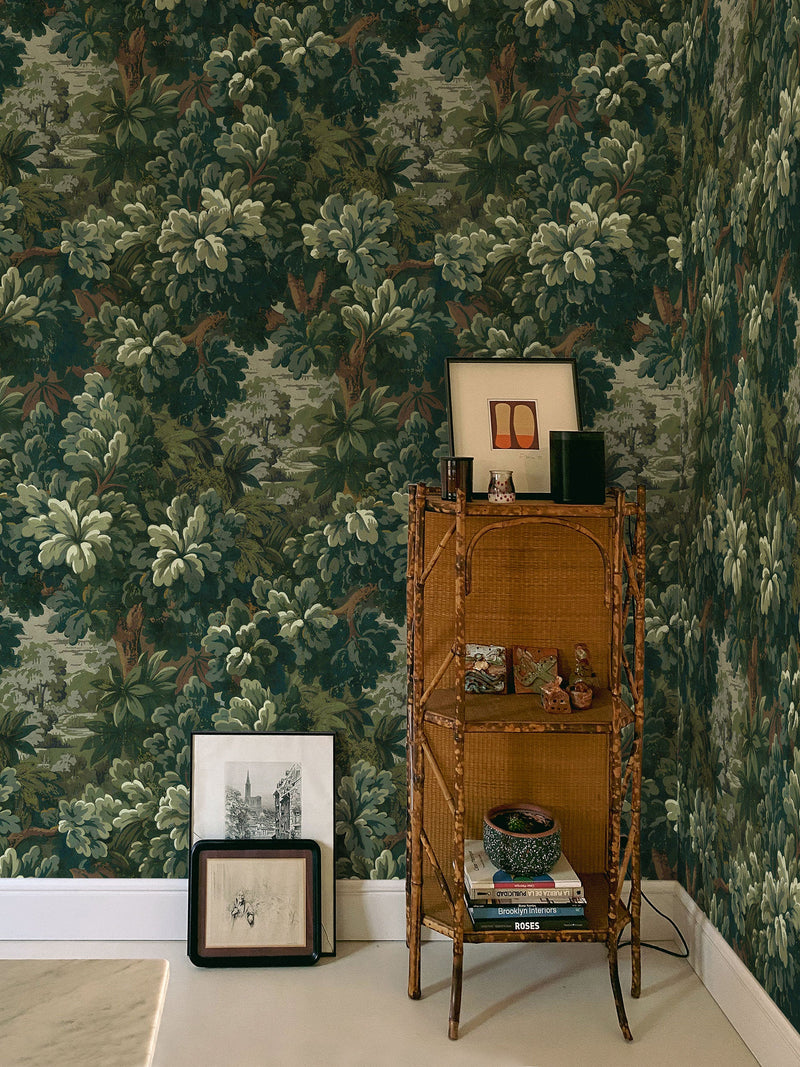 Verdure 16th Green Victorian Wallpaper by Coordonné