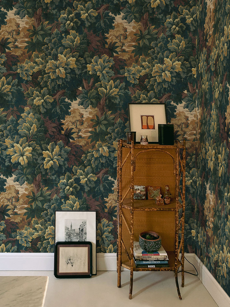 Verdure 16th Curry Victorian Wallpaper by Coordonné