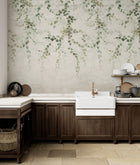 Vine Shadow Green Victorian Mural by Coordonné (400x280cm)
