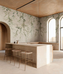 Vine Shadow Green Victorian Mural by Coordonné (400x280cm)