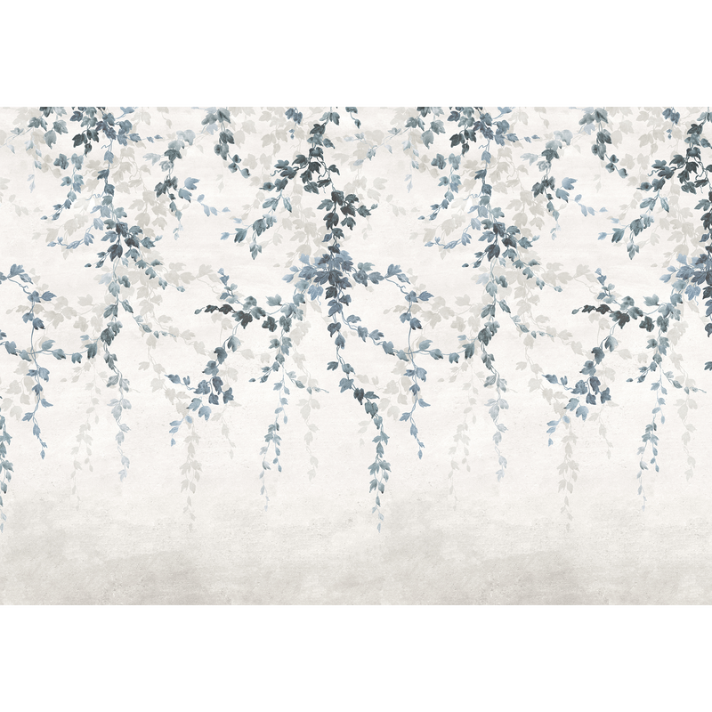 Vine Shadow Blue Victorian Mural by Coordonné (400x280cm)
