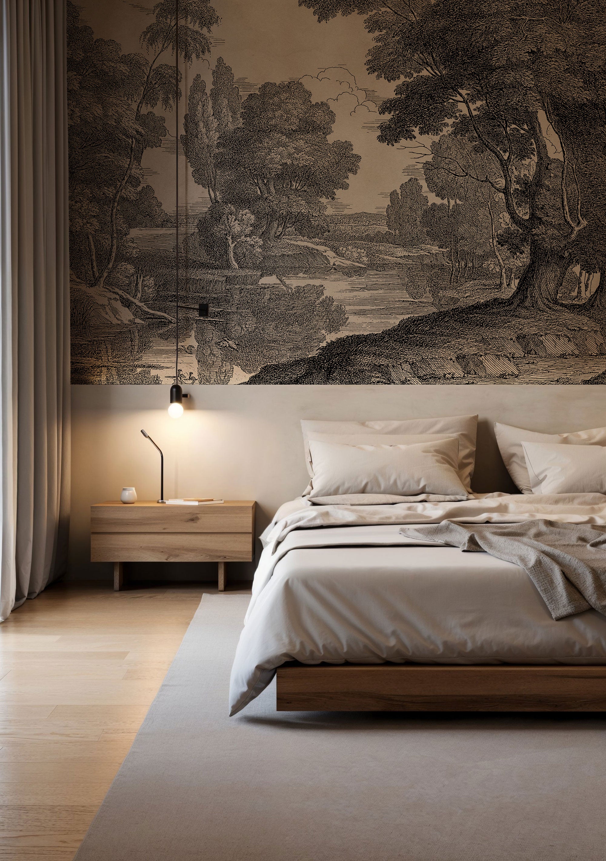 Engraving Ink Victorian Mural by Coordonné (400x280cm)