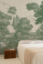Engraving Green Victorian Mural by Coordonné (400x280cm)