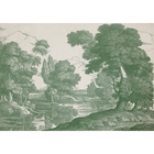 Engraving Green Victorian Mural by Coordonné (400x280cm)