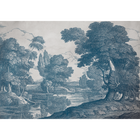 Engraving Blue Victorian Mural by Coordonné (400x280cm)
