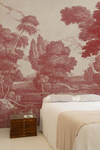 Engraving Red Victorian Mural by Coordonné (400x280cm)