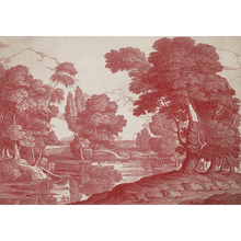 Engraving Red Victorian Mural by Coordonné (400x280cm)