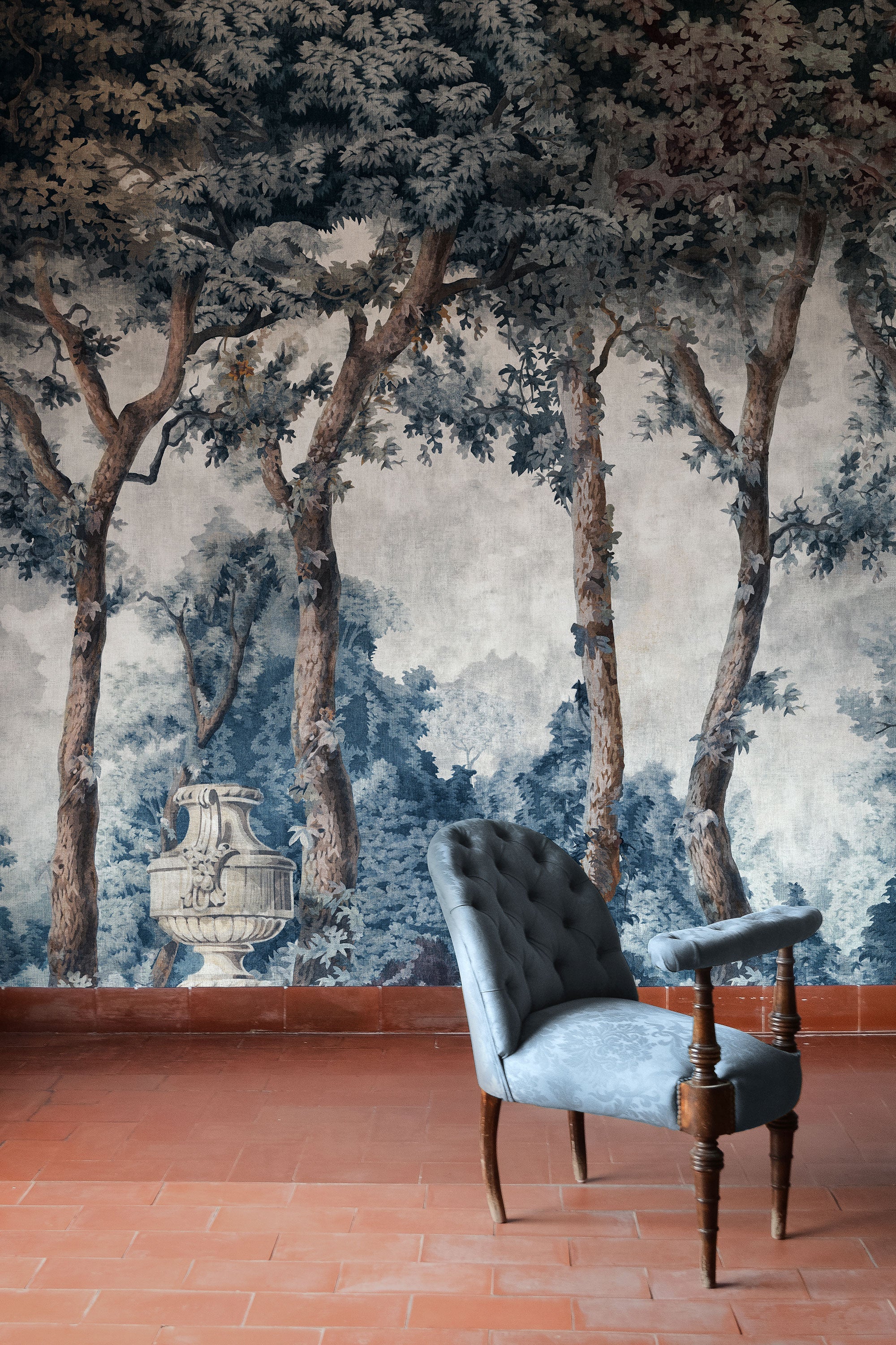 Byron Poem Blue Victorian Mural by Coordonné (400x280cm)