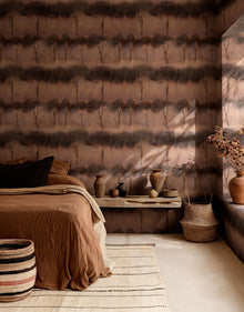 Ourika Trees Rose Berber Wallpaper by Coordonné