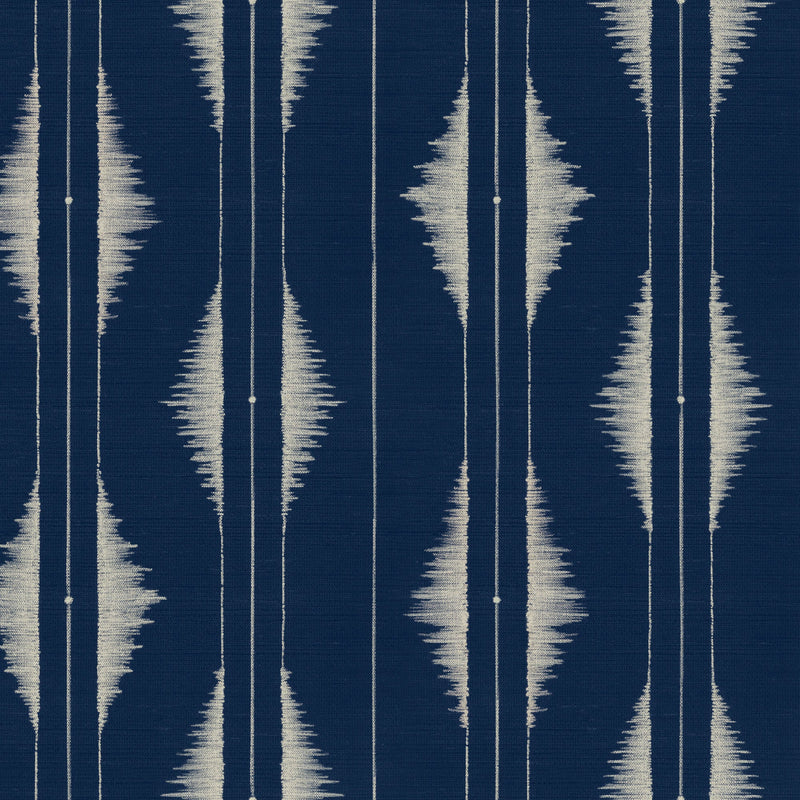 Azilal embroidery Ultramarine Berber Wallpaper by Coordonné