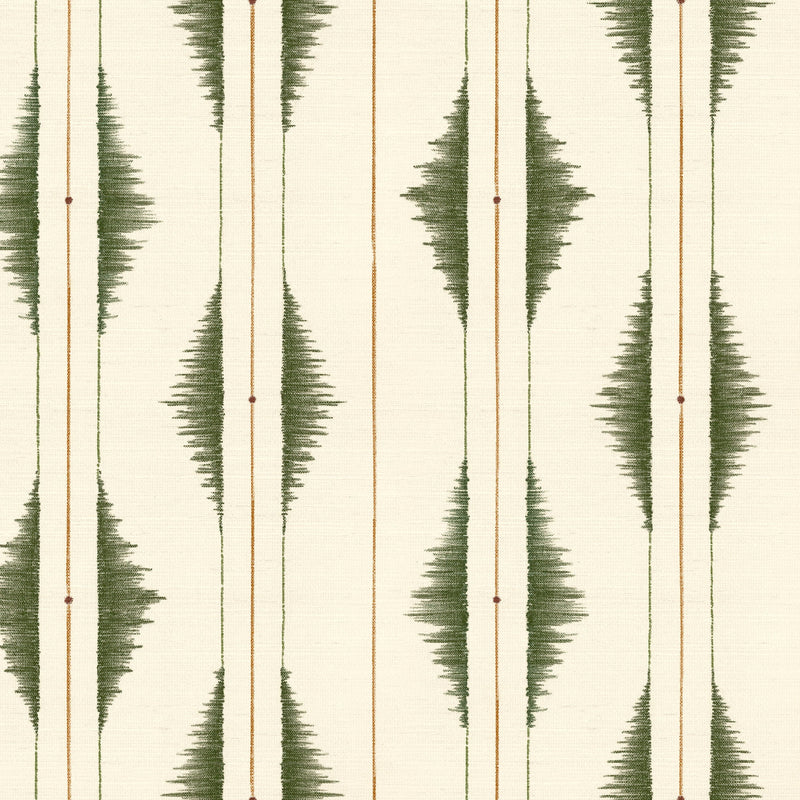 Azilal embroidery Leaves Berber Wallpaper by Coordonné