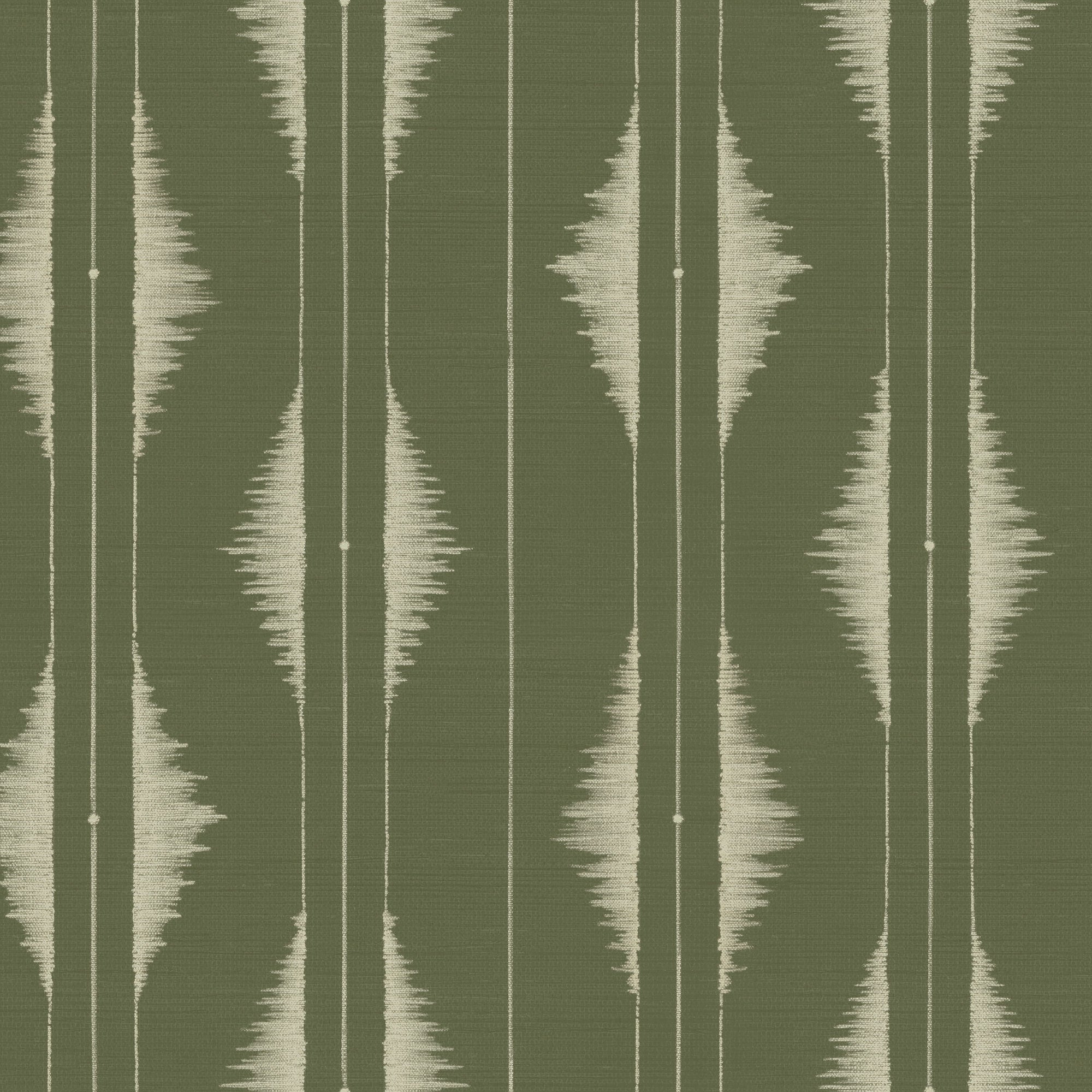 Azilal embroidery Pistachio Berber Wallpaper by Coordonné