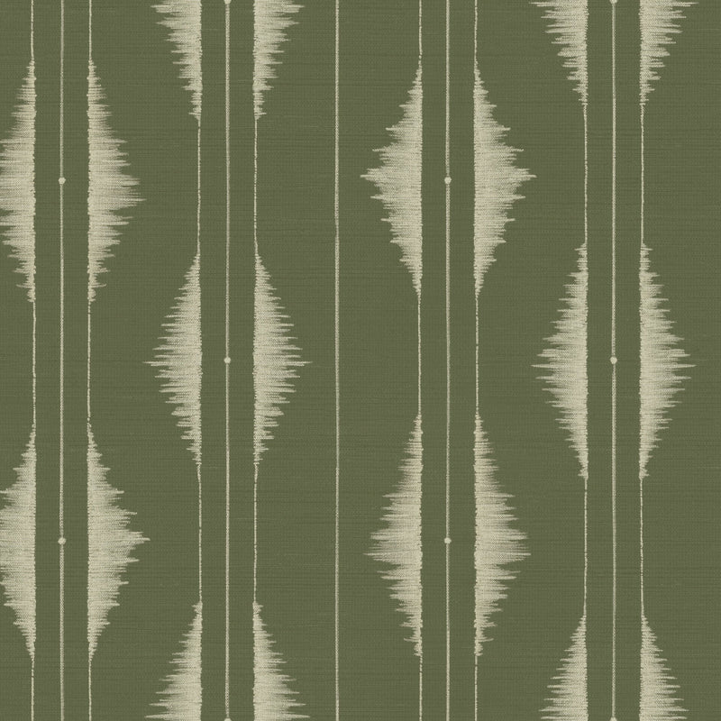 Azilal embroidery Pistachio Berber Wallpaper by Coordonné