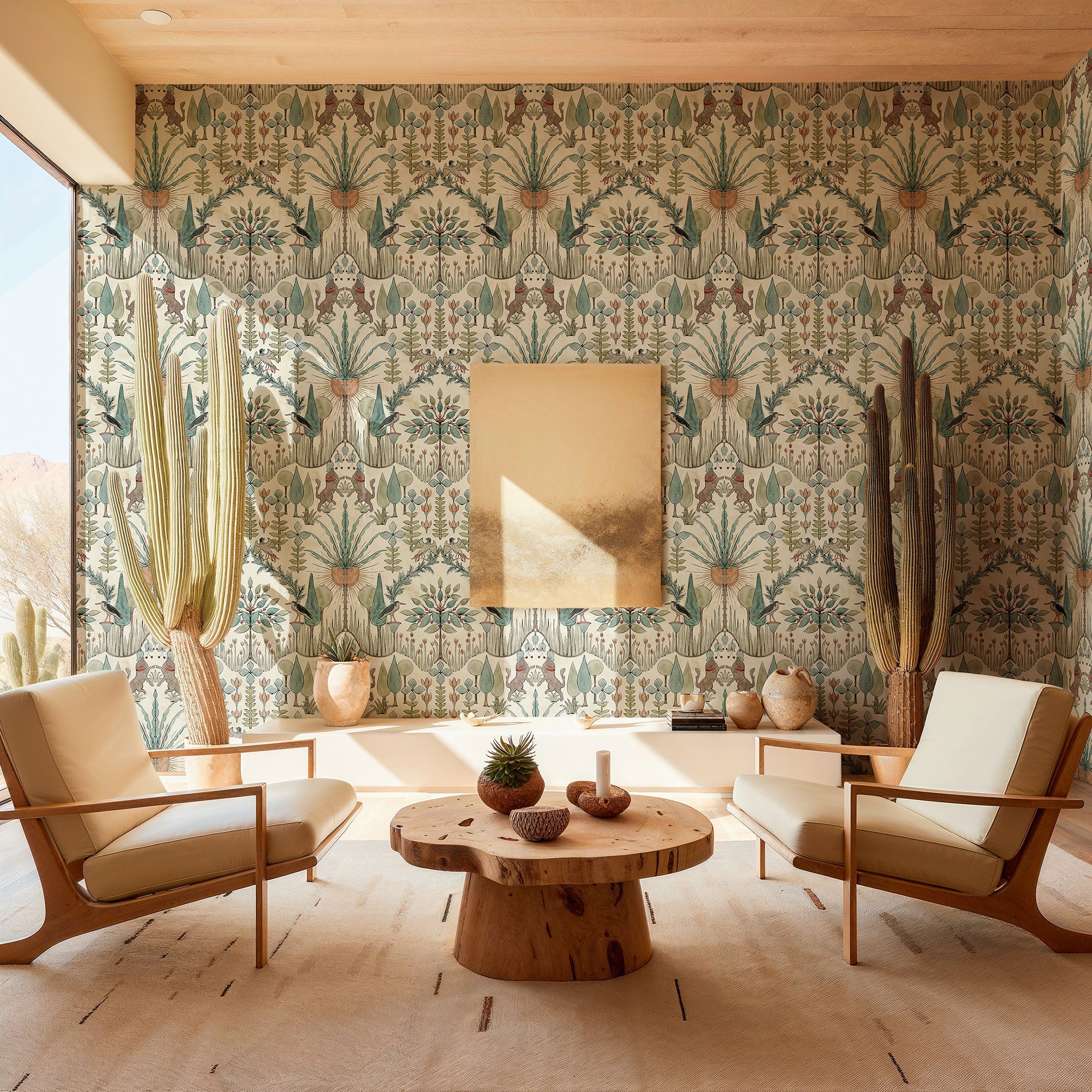 Oasis Villa Emerald Berber Wallpaper by Coordonné