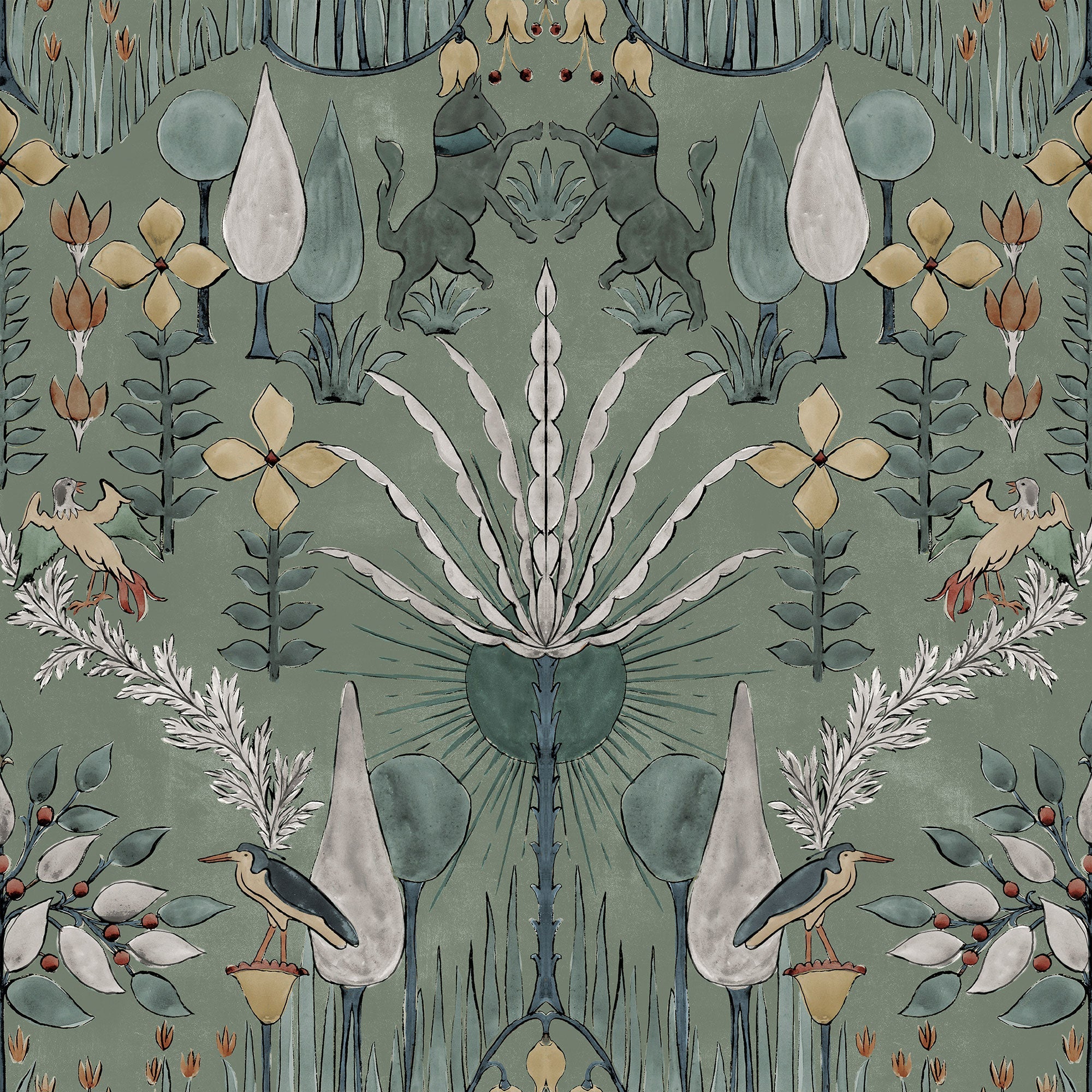 Oasis Villa Celadon Berber Wallpaper by Coordonné