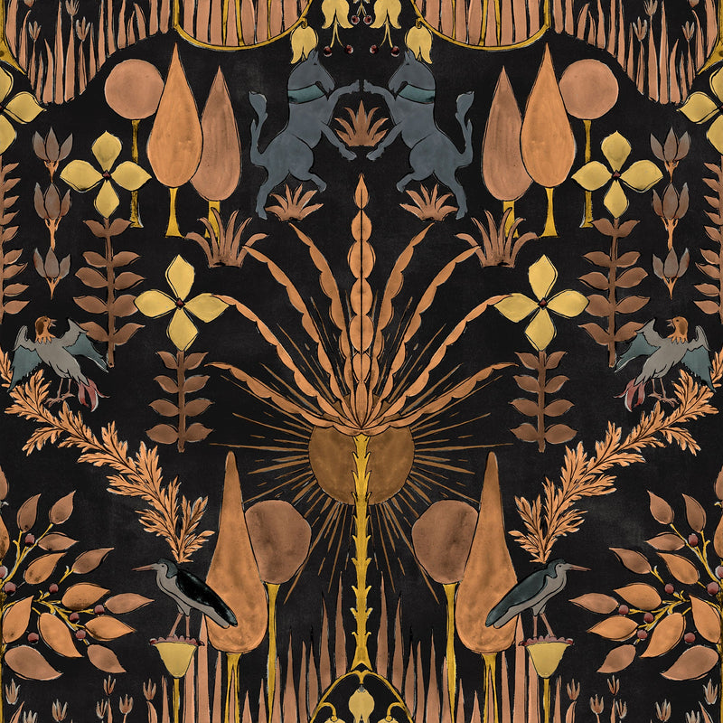 Oasis Villa Night Berber Wallpaper by Coordonné