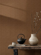Kuba Raffia Honey Berber Wallpaper by Coordonné