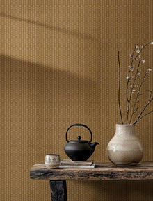 Kuba Raffia Sienna Berber Wallpaper by Coordonné
