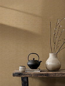 Kuba Raffia Sand Berber Wallpaper by Coordonné