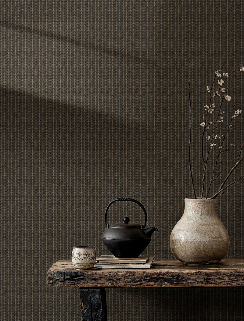 Kuba Raffia Night Berber Wallpaper by Coordonné