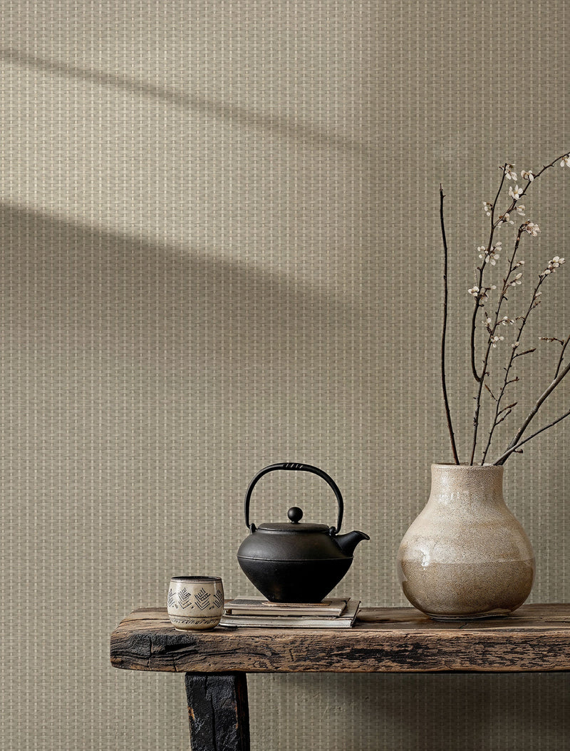 Kuba Raffia Cotton Berber Wallpaper by Coordonné