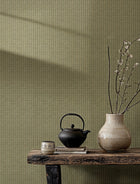 Kuba Raffia Leaves Berber Wallpaper by Coordonné