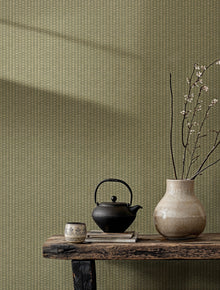 Kuba Raffia Leaves Berber Wallpaper by Coordonné