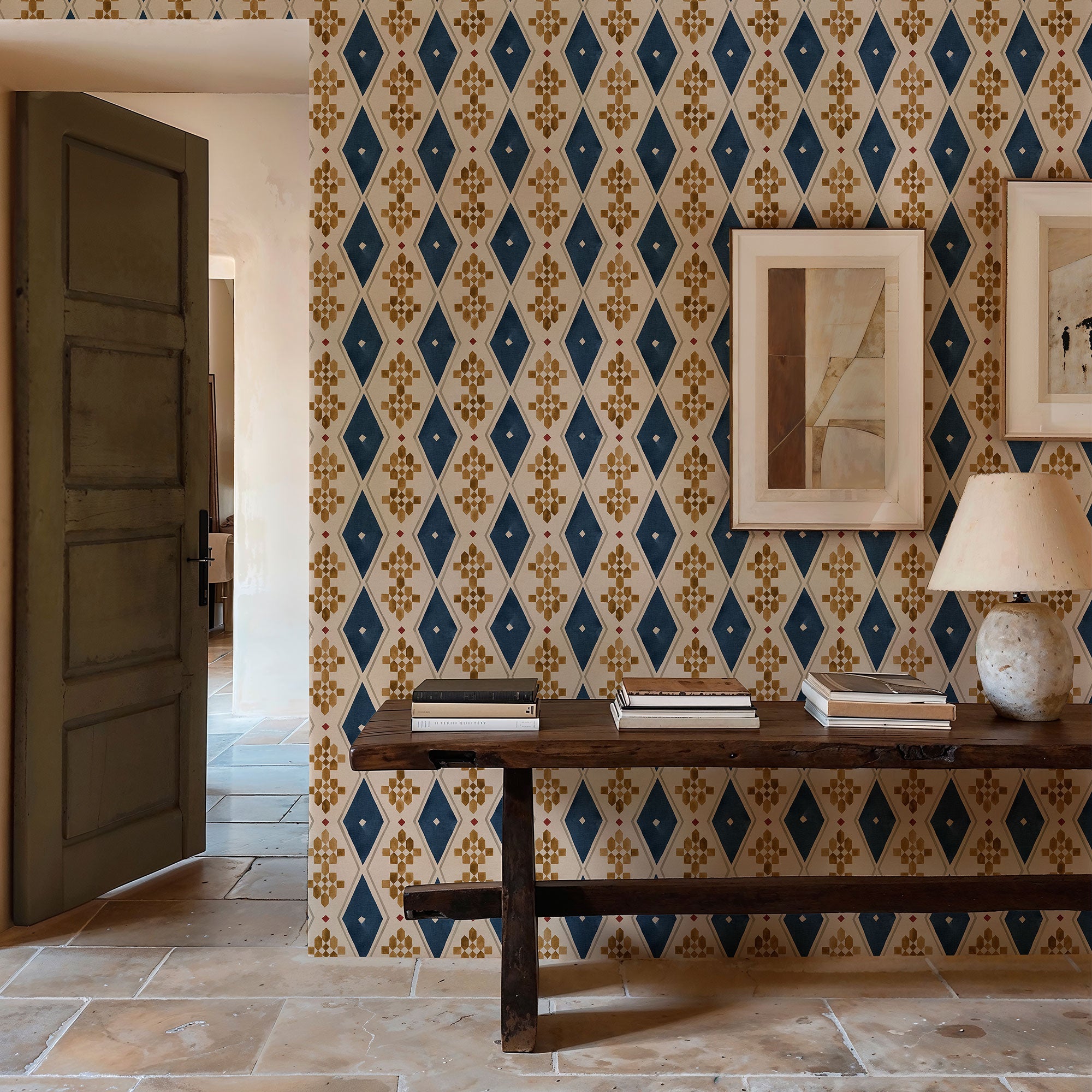 Beldi Rugs Ultramarine Berber Wallpaper by Coordonné