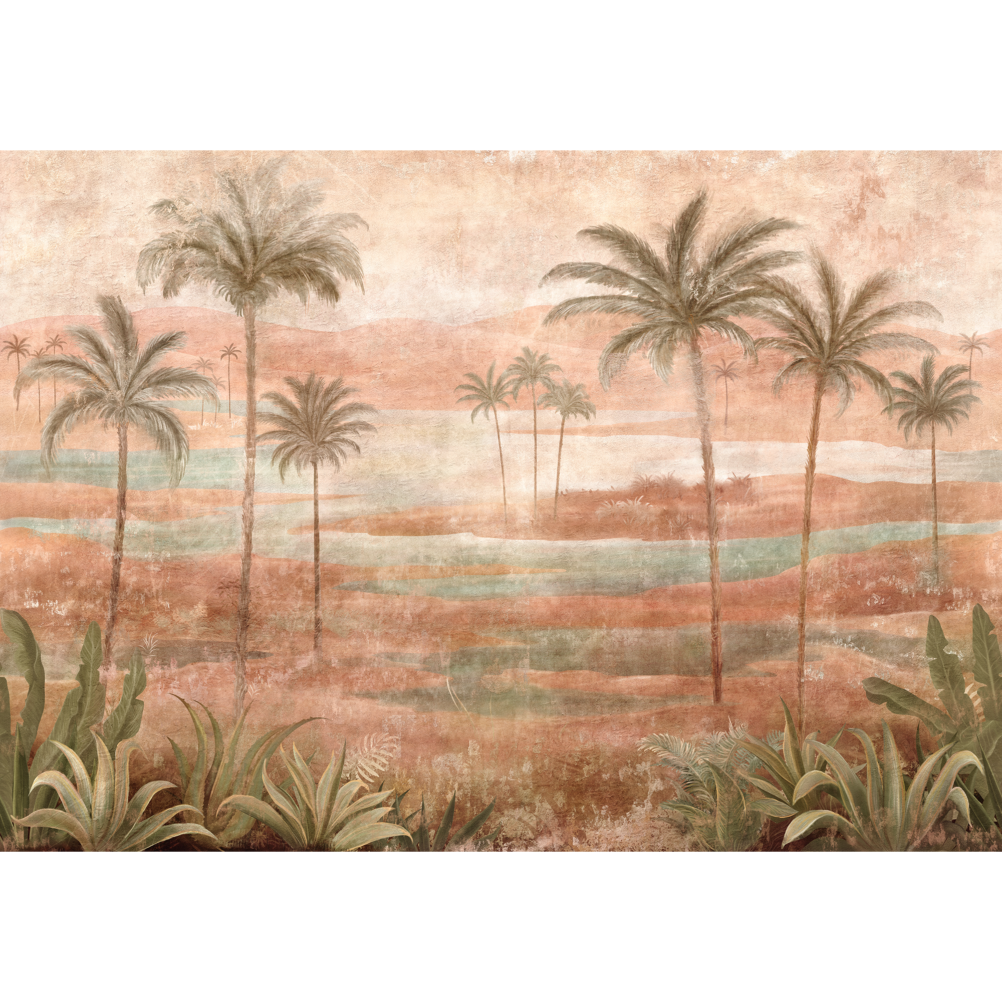 Draa Palms Rose Berber Mural by Coordonné (400x280cm)