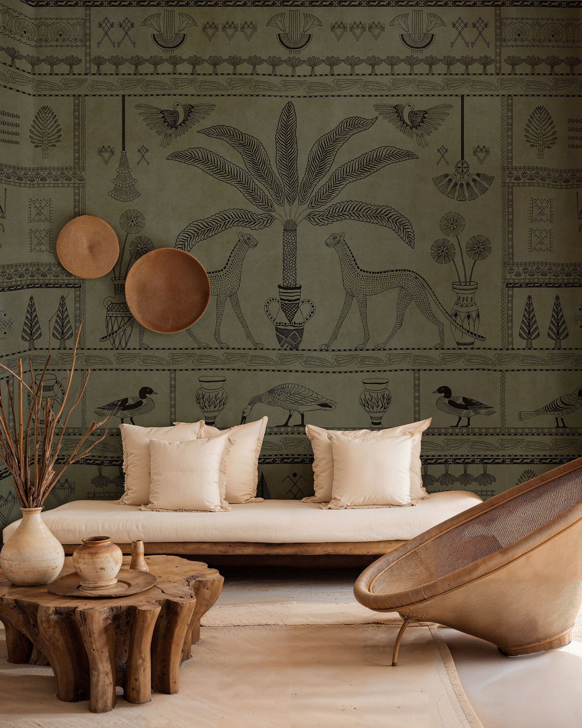 Asni Valley Leaves Berber Mural by Coordonné (400x280cm)