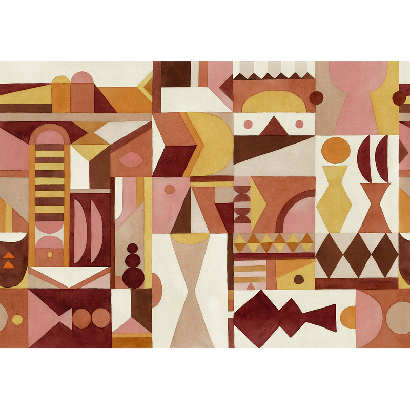 Amasigh Pottery Rose Berber Mural by Coordonné (400x280cm)