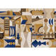 Amasigh Pottery (Uon) Ultramarine Berber Mural by Coordonné (400x280cm)