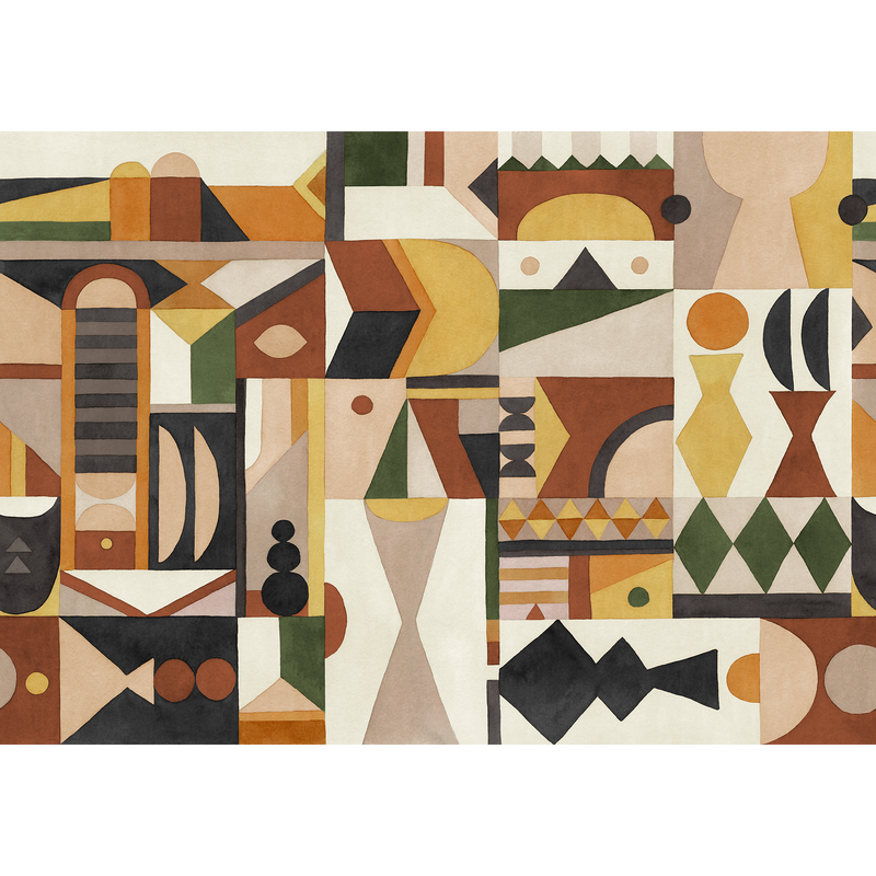 Amasigh Pottery (Uon) Leaves Berber Mural by Coordonné (400x280cm)