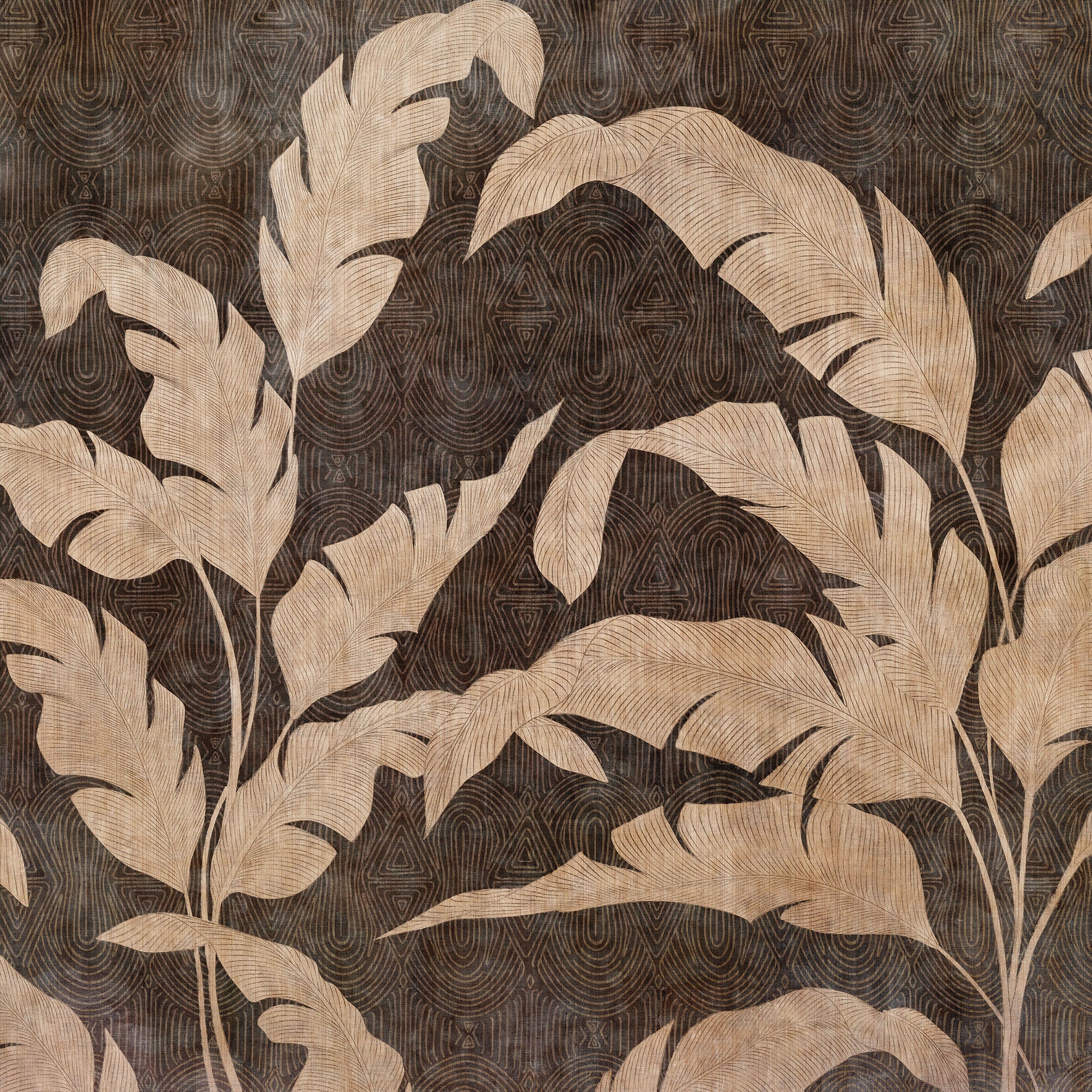 Leaves Shadow Night Berber Mural by Coordonné (400x280cm)