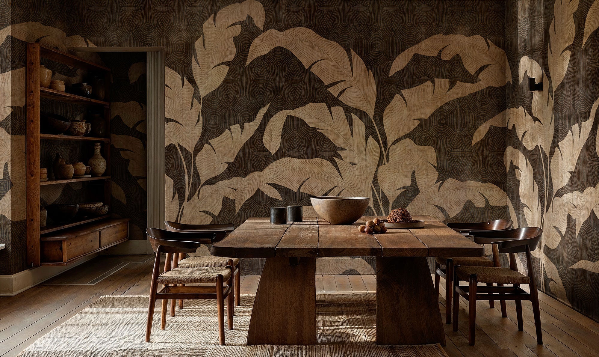 Leaves Shadow Night Berber Mural by Coordonné (400x280cm)