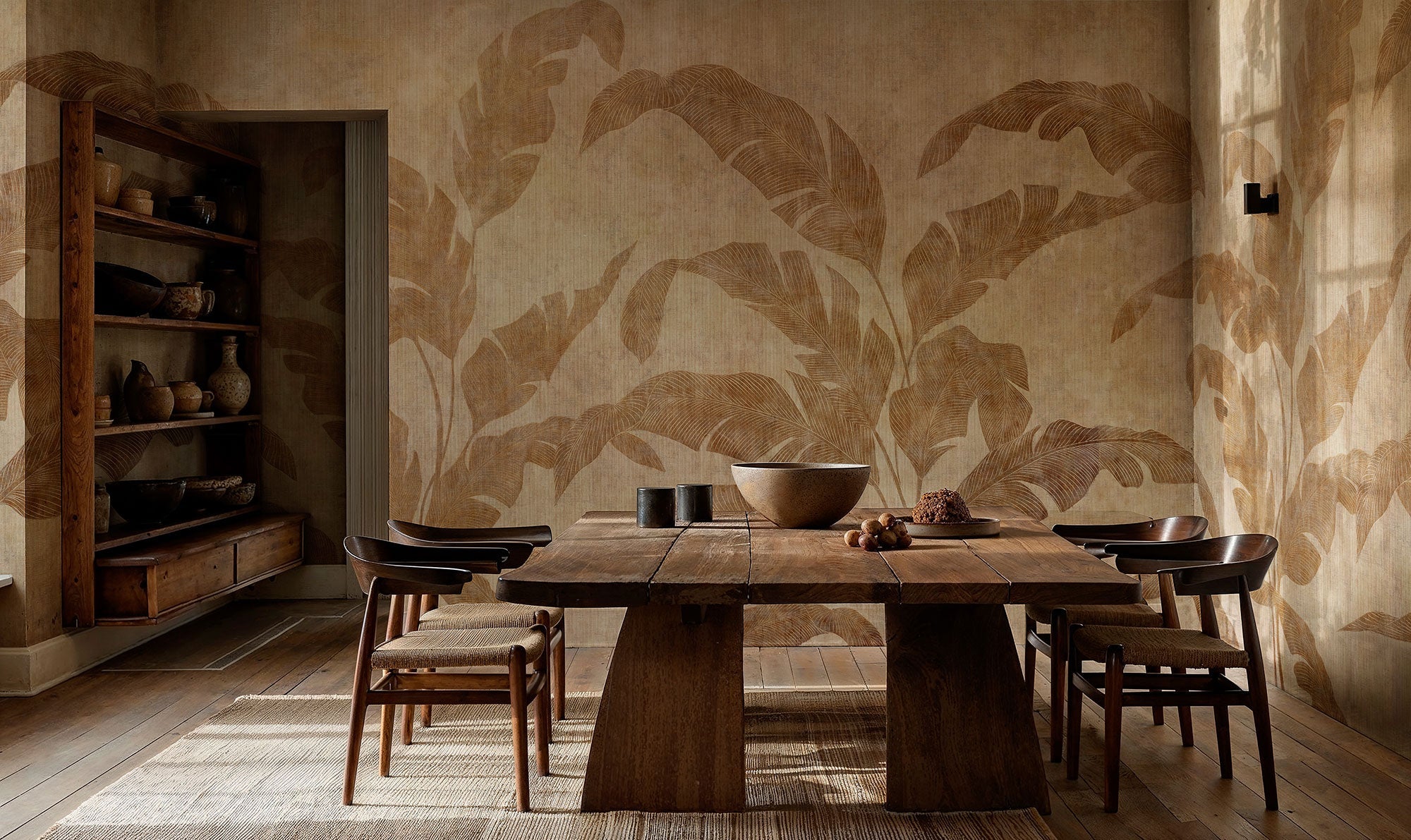 Leaves Shadow Camel Berber Mural by Coordonné (400x280cm)