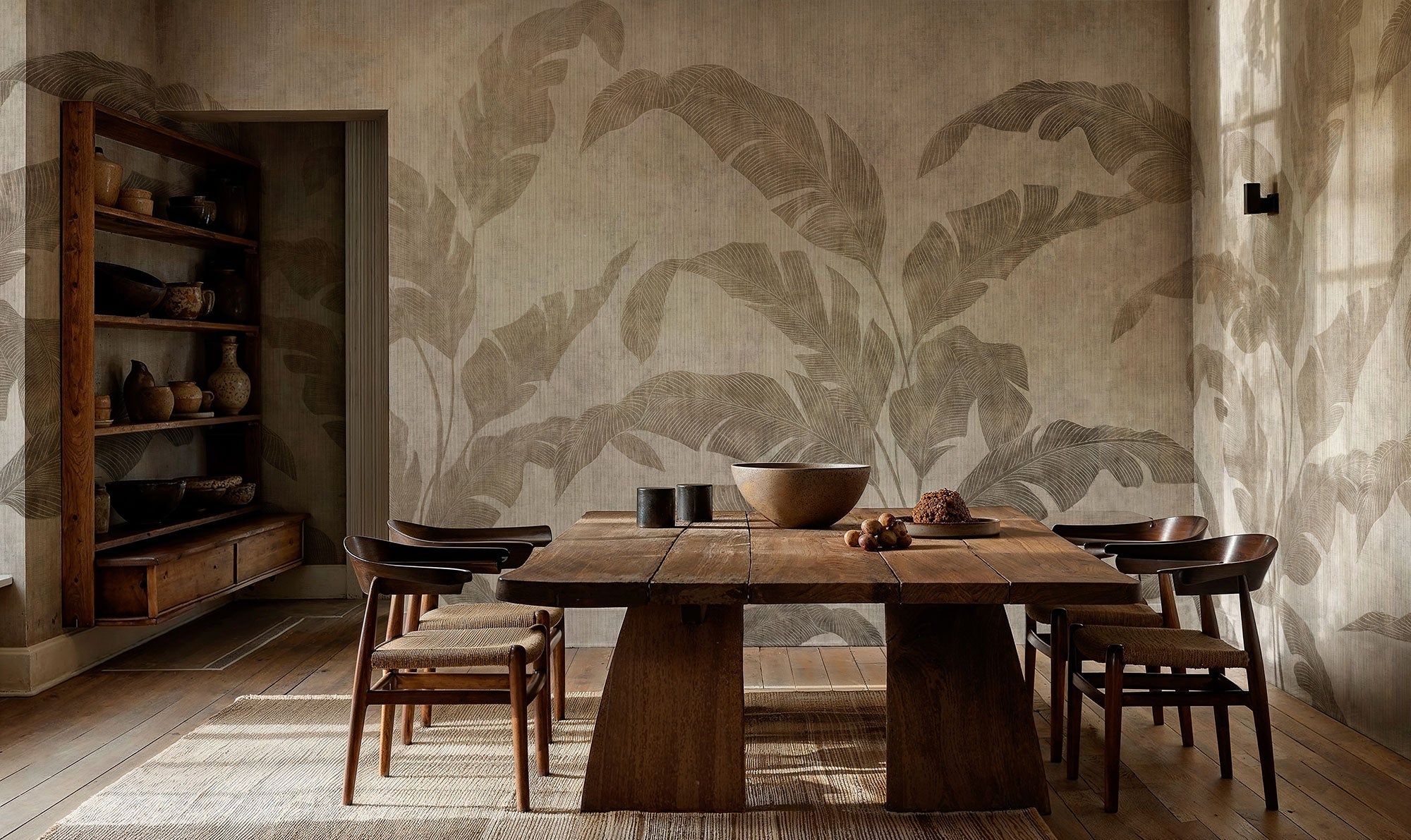 Leaves Shadow Stone Berber Mural by Coordonné (400x280cm)