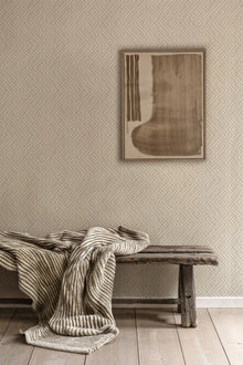 B00500 Interwoven Cotton Lattice Wallpaper by Coordonné