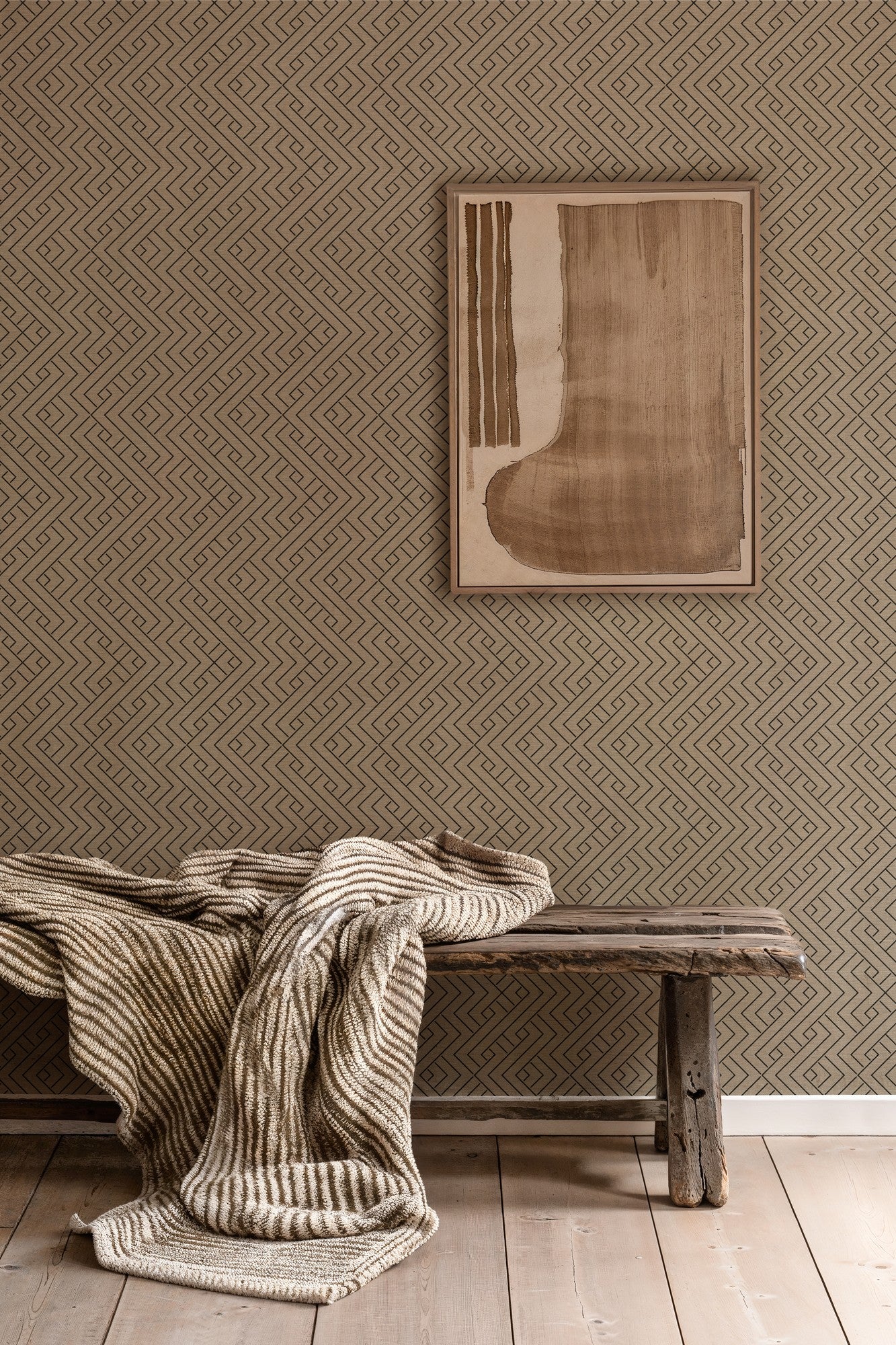 B00503 Interwoven Mole Lattice Wallpaper by Coordonné