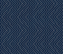 B00505 Interwoven Ultramarine Lattice Wallpaper by Coordonné
