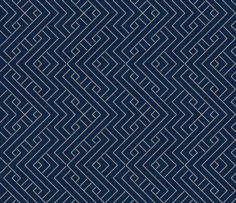 B00505 Interwoven Ultramarine Lattice Wallpaper by Coordonné