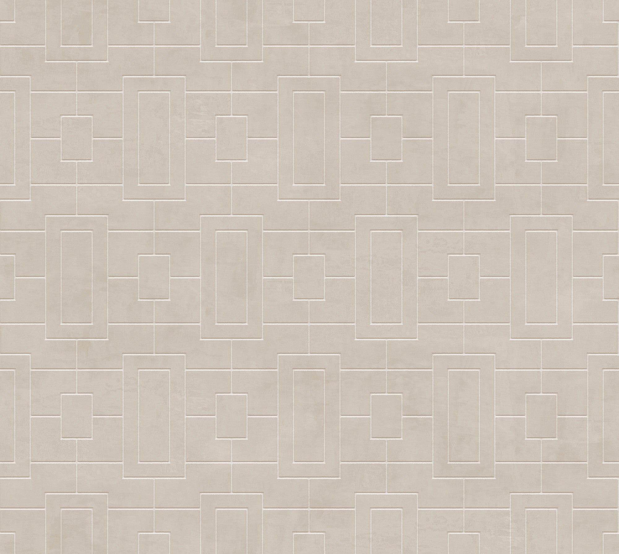 B00508 Fretwork Limestone Lattice Wallpaper by Coordonné