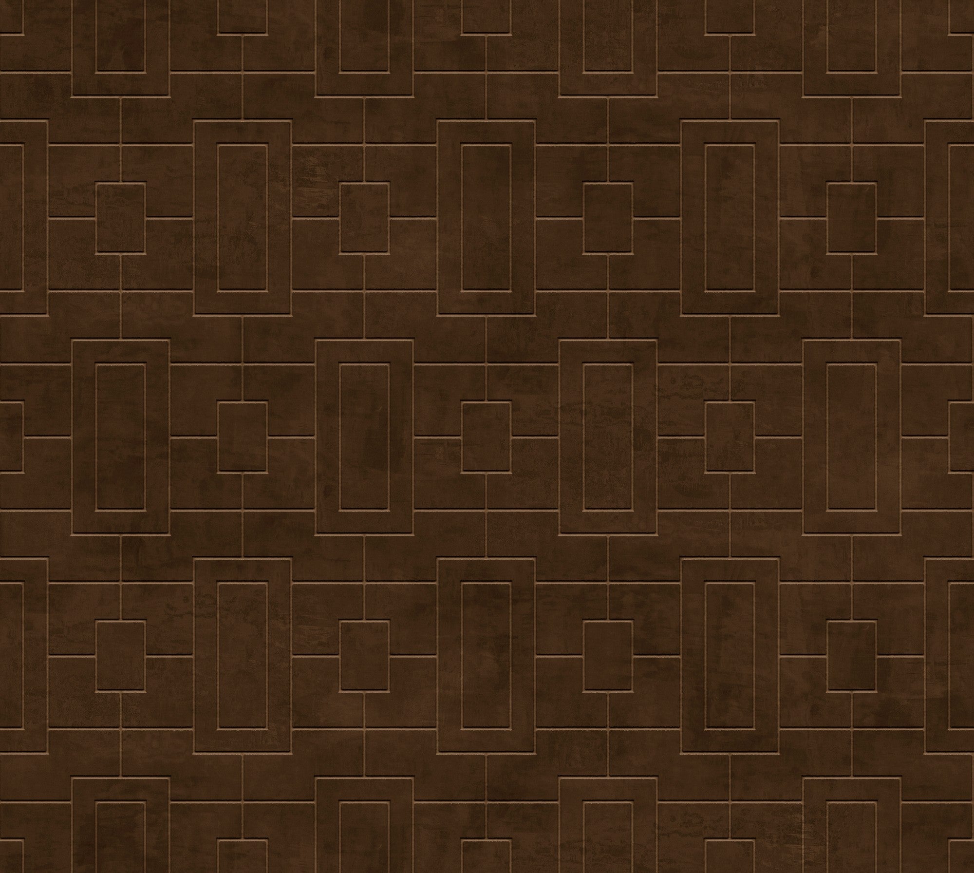 B00509 Fretwork Chocolate Lattice Wallpaper by Coordonné