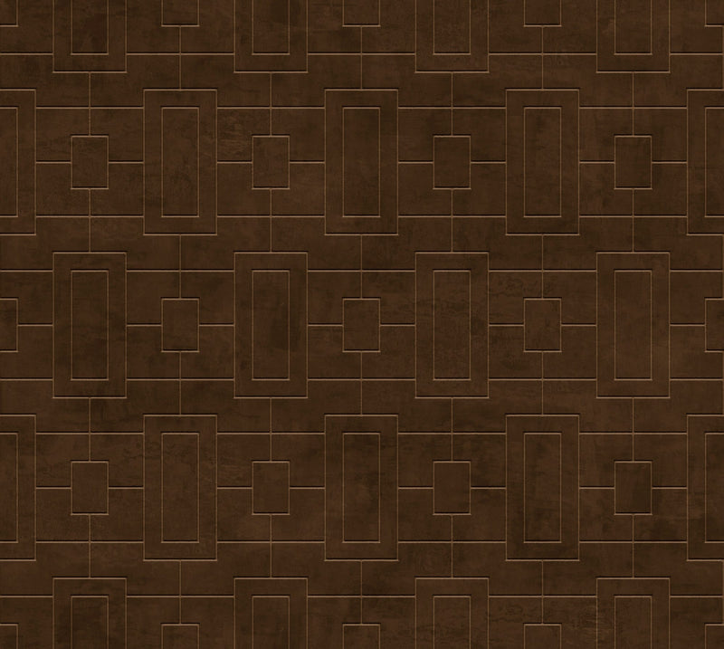 B00509 Fretwork Chocolate Lattice Wallpaper by Coordonné