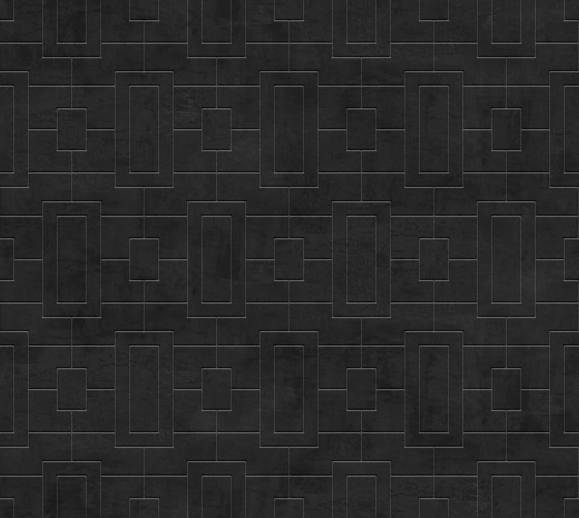 B00510 Fretwork Slate Lattice Wallpaper by Coordonné