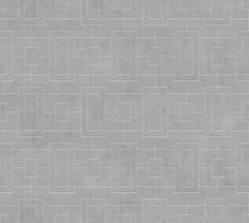 B00511 Fretwork Concrete Lattice Wallpaper by Coordonné